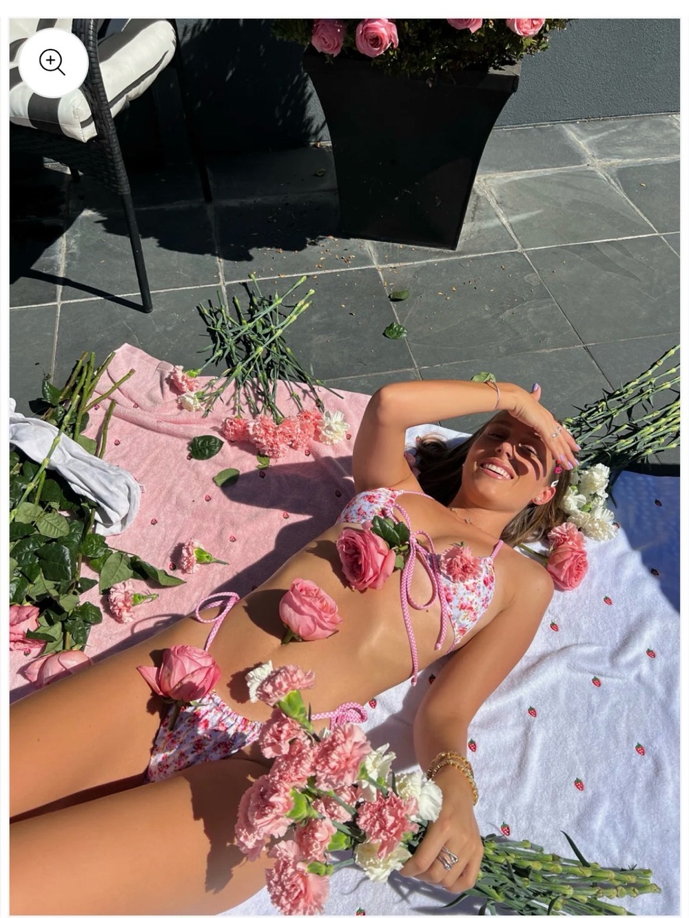 Strawberry Milk Mob Lovestruck Bikini Top and Bottom Size Small - Picture 2 of 5